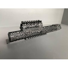 Довга металева цівка з планками пікатіні до АК-серії. Сталева серії «Вишиванка».