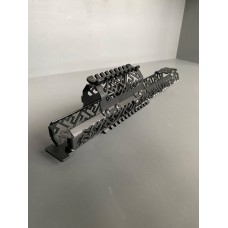 Довга металева цівка з планками пікатіні до АК-серії. Сталева серії «Вишиванка».