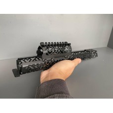 Довга металева цівка з планками пікатіні до АК-серії. Сталева серії «Вишиванка».