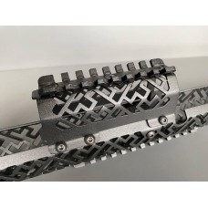 Довга металева цівка з планками пікатіні до АК-серії. Сталева серії «Вишиванка».