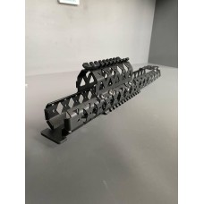 Довга металева цівка з планками пікатіні до АК-серії. Сталева серії «Хрест».