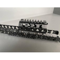 Довга металева цівка з планками пікатіні до АК-серії. Сталева серії «Хрест».