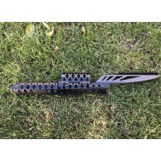 Довга металева цівка з планками пікатіні до АК-серії. Сталева серії «Хрест».