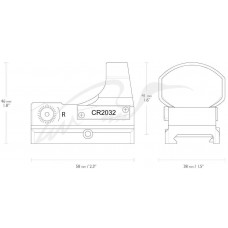 Приціл коліматорний Hawke Reflex Sight "Wide View" 3 MOA. Кріплення Weaver