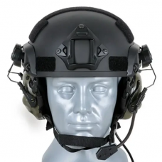 Активні навушники шумоподавлюючі EARMOR M32H ОЛИВА ORIGINAL тактичні із кріпленнями для шолома FAST