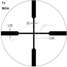 Приціл оптичний Vortex Crossfire II 2-7x32 Scout Scope з сіткою V-Plex (MOA)