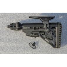 Телескопічний складний приклад з компенсатором віддачі до АК-серії. Адаптер DLG без люфта, з підщічником