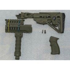 Комплект обвісу олива АК, адаптери на вибір АКС, АКМ, АК-74. Приклад складний, цівка пікатіні, рукоятка модернізована