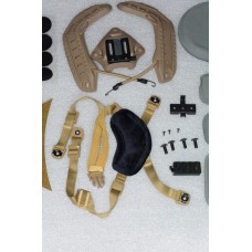 Комплект навісу на тактичну каску шолом FAST. Підвісна система, подушки, рельси, шрауд