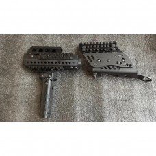 Комплект цівка + ручка складна + кронштейн з планкой пікатіні для АК-74, АКМ, АКС, АКМС, Сайга