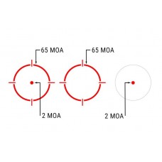 Приціл коліматорний Holosun HE530G-RD точка 2 MOA + коло 65 МОА