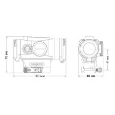 Приціл коліматорний Holosun HE530G-RD точка 2 MOA + коло 65 МОА