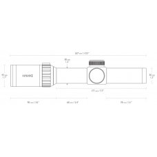 Приціл оптичний Hawke Vantage 30 WA 1-8x24 сітка Tactical BDC - 5.56 з підсвічуванням