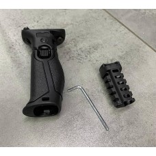 Рукоятка перенесення вогню передня DLG Tactical, складна, чорна, установка на M-LOK