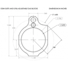 Газовий блок ODIN регульований низькопрофільний .875"