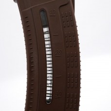 Магазин для АК 5.45 з вікном для контролю кількості патронів. Коричневий