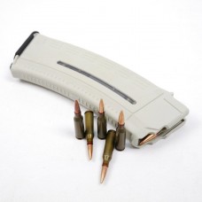 Магазин для АК 5.45 з вікном для контролю кількості патронів. Білий