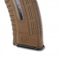 Магазин для АК 7.62х39 з вікном для контролю кількості патронів. Коричневий