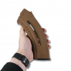 Магазин для АК 7.62х39 з вікном для контролю кількості патронів. Коричневий